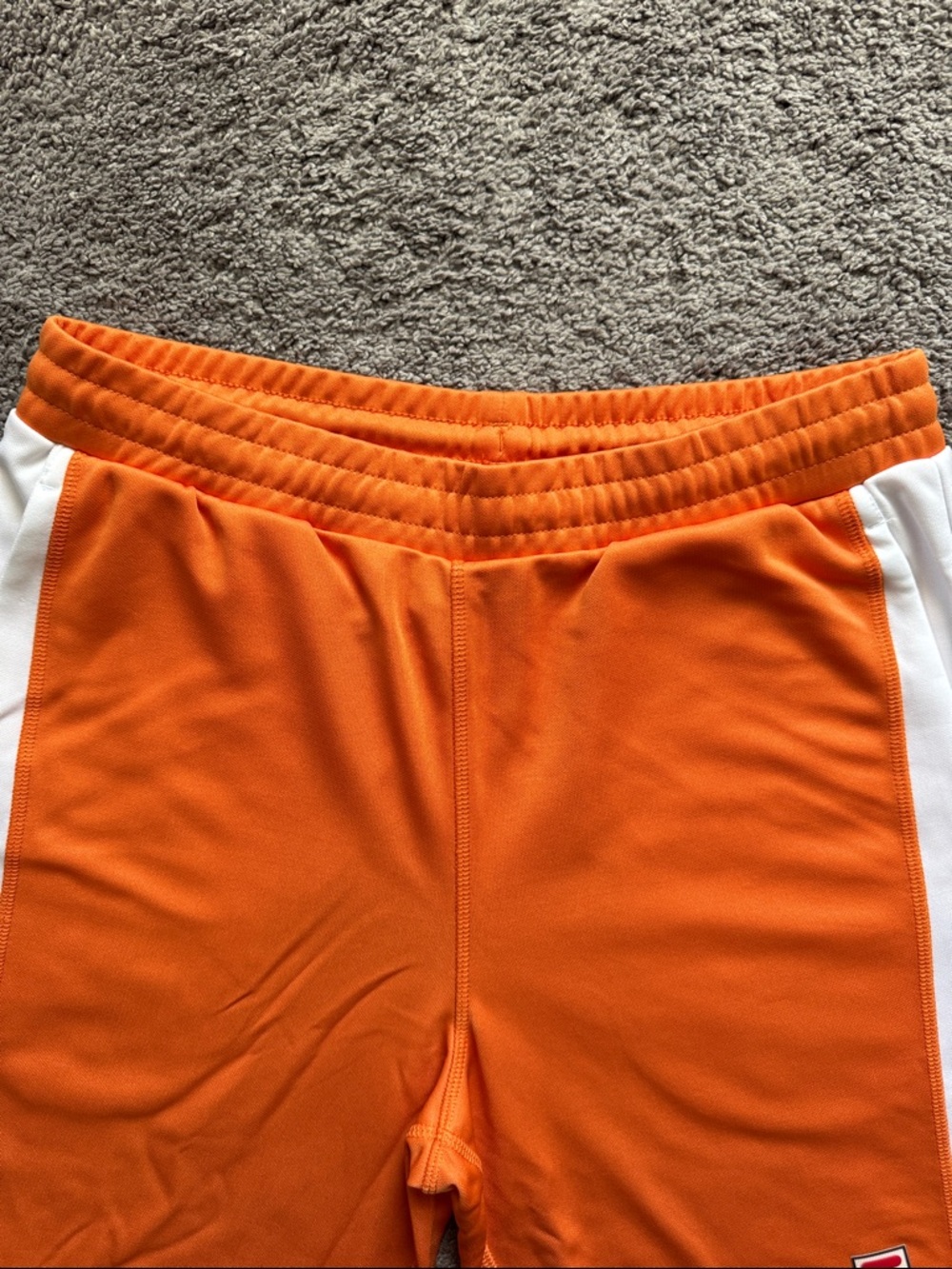NWT Men’s Fila Groundbreaker Knit Short Orange/White Size S - Picture 3 of 13